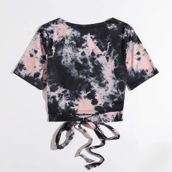 ‼️Last one‼️Tie dye criss cross tie wrap crop top - Picture 2 of 6